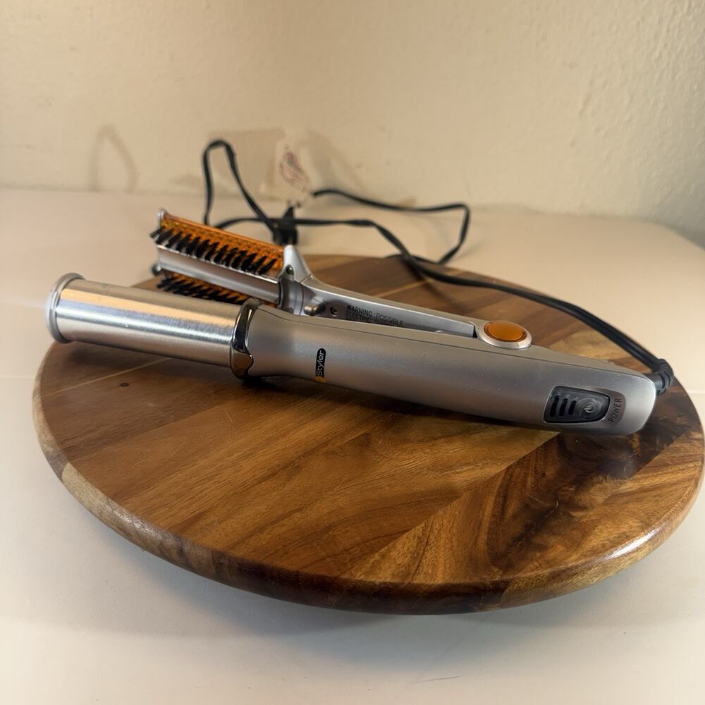 InStyler Rotating Hair Straightening Curling Hot Iron 1 1/4" IS1001 Tested WORKS